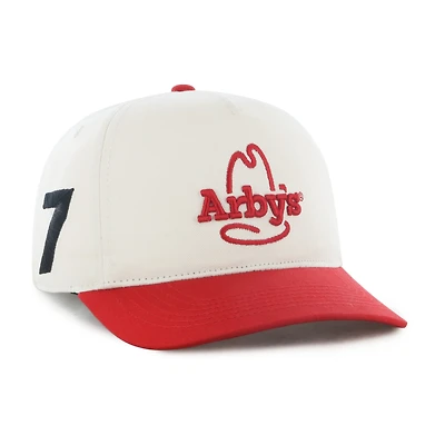 Men's '47  Natural/Red Justin Allgaier Sponsor Logo Number Side Patch Hitch Adjustable Hat