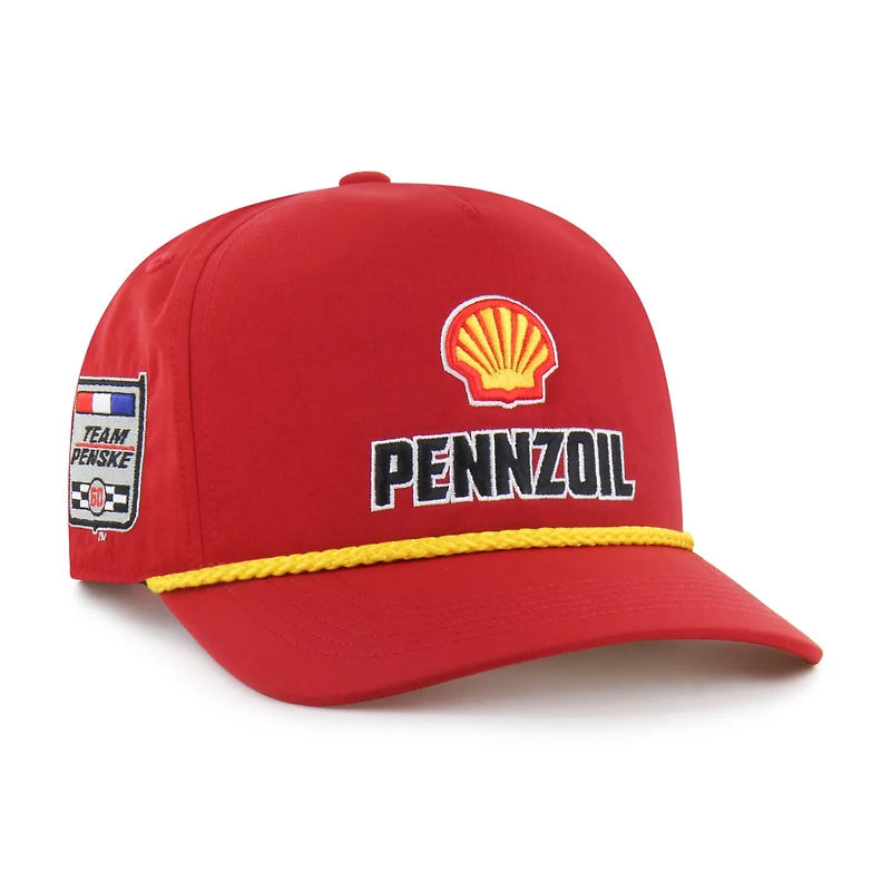 Men's '47 Red Joey Logano Sponsor Logo Side Patch brrr° Hitch Rope Adjustable Hat