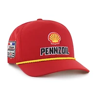 Men's '47  Red Joey Logano Sponsor Logo Side Patch brrr° Hitch Rope Adjustable Hat
