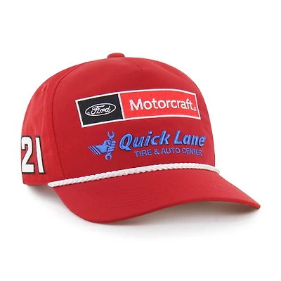 Men's '47 Red Josh Berry Sponsor Logo Side Patch brrr° Hitch Rope Adjustable Hat