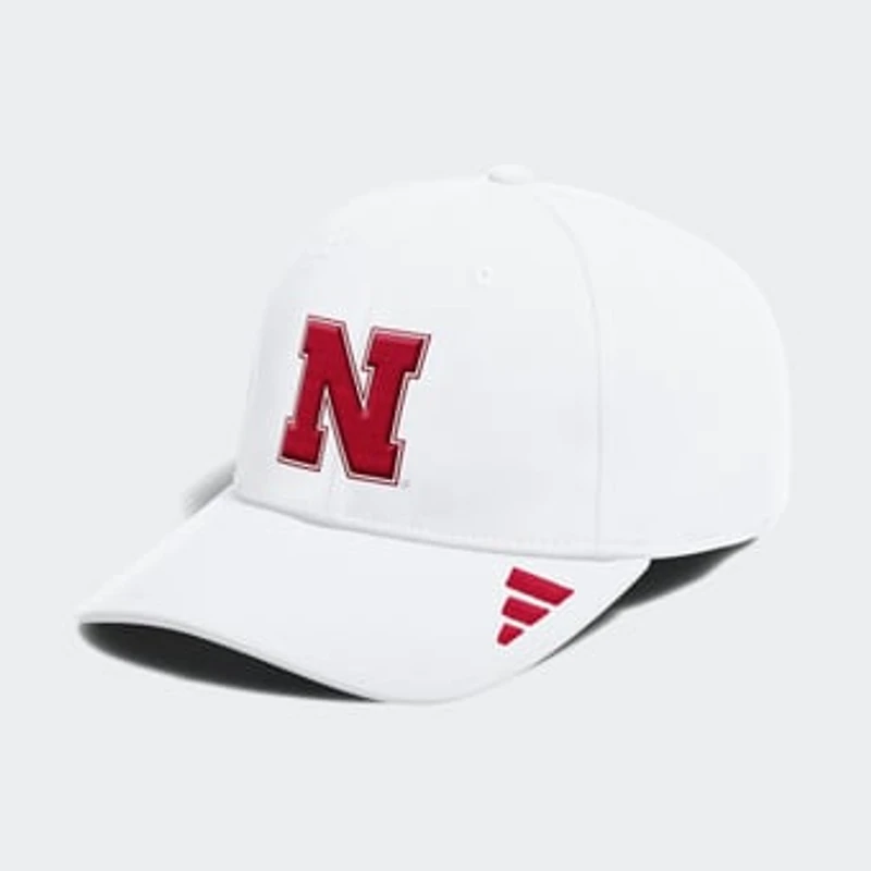 Men's adidas White Nebraska Huskers 2026 Sideline Flex Hat