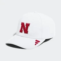 Men's adidas White Nebraska Huskers 2026 Sideline Flex Hat
