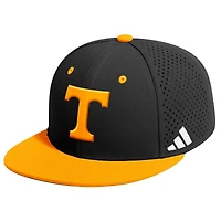 Men's adidas Black/Tennessee Orange Tennessee Volunteers Perforated Baseball Fitted Hat