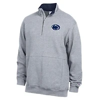 Men's Champion  Heather Gray Penn State Nittany Lions Fleece Quarter-Zip Pullover