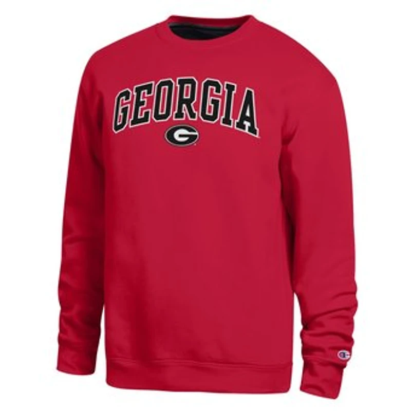 Men's Champion Red Georgia Bulldogs Arch Sweatshirt