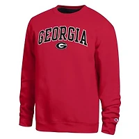 Men's Champion  Red Georgia Bulldogs Arch Sweatshirt
