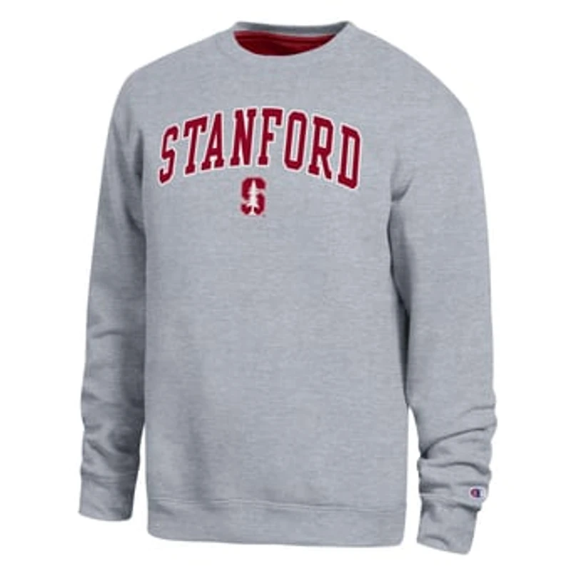 Men's Champion  Heather Gray Stanford Cardinal Arch Sweatshirt