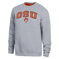Men's Champion  Heather Gray Oklahoma State Cowboys Arch Sweatshirt