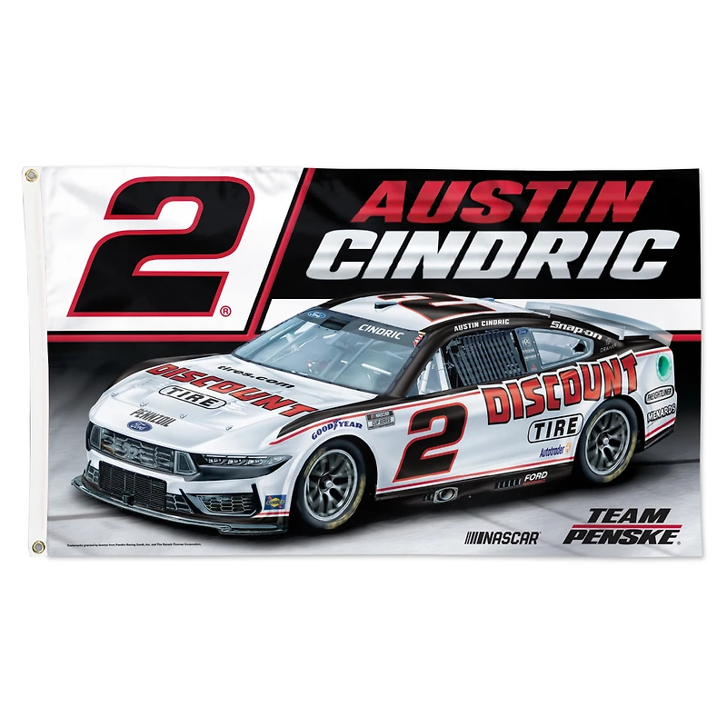 WinCraft Austin Cindric 3' x 5' Single-Sided Deluxe Flag