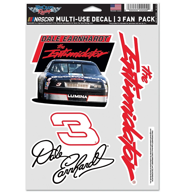 WinCraft Dale Earnhardt Three-Piece Fan Decal Set