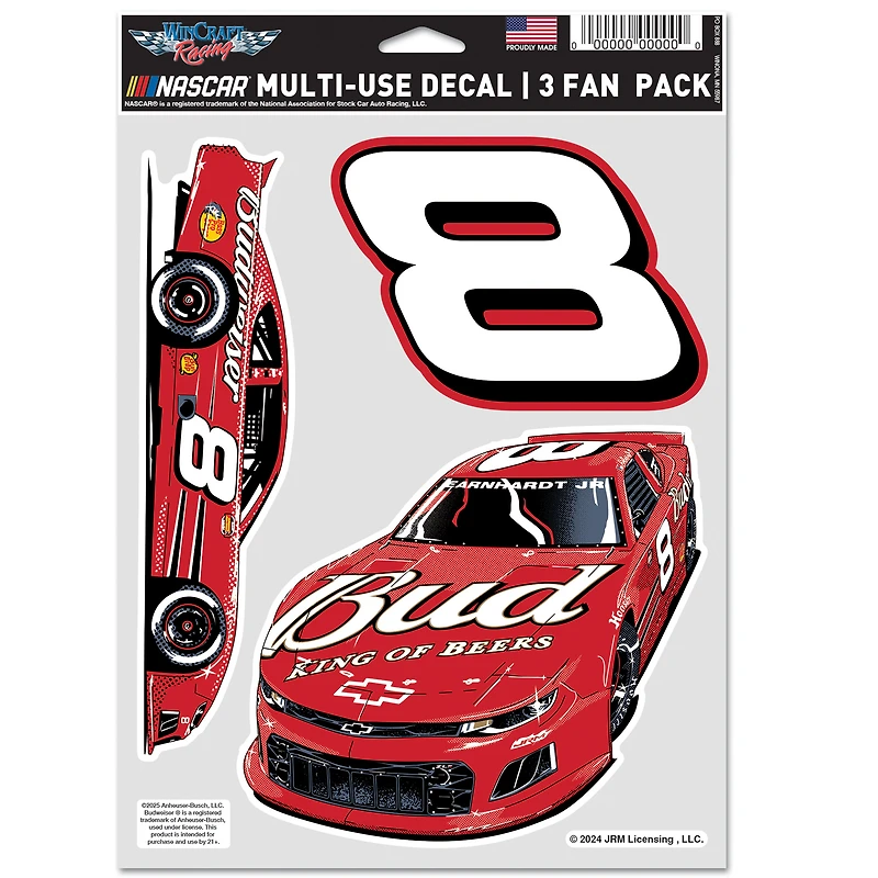 WinCraft Dale Earnhardt Jr. Three-Piece Fan Decal Set