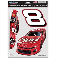 WinCraft Dale Earnhardt Jr. Three-Piece Fan Decal Set