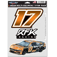 WinCraft Chris Buescher Three-Piece Fan Decal Set