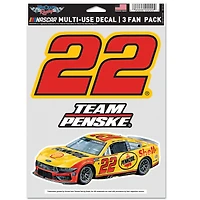 WinCraft Joey Logano Three-Piece Fan Decal Set