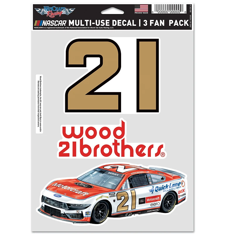 WinCraft Josh Berry Three-Piece Fan Decal Set