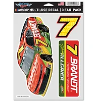 WinCraft Justin Allgaier Three-Piece Fan Decal Set
