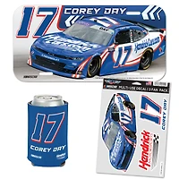 WinCraft Corey Day HendrickCars.com Fan Pack with License Plate, Decal Set & Can Cooler
