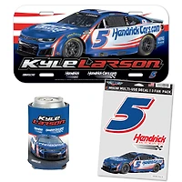 WinCraft Kyle Larson HendrickCars.com Fan Pack with License Plate, Decal Set & Can Cooler