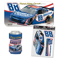 WinCraft Rajah Caruth HendrickCars.com Fan Pack with License Plate, Decal Set & Can Cooler