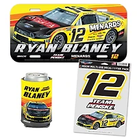 WinCraft Ryan Blaney Delta Menards Fan Pack with License Plate, Decal Set & Can Cooler