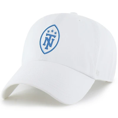 Men's '47  White Tennessee Titans Secondary Logo Clean Up Adjustable Hat
