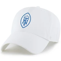 Men's '47  White Tennessee Titans Secondary Logo Clean Up Adjustable Hat