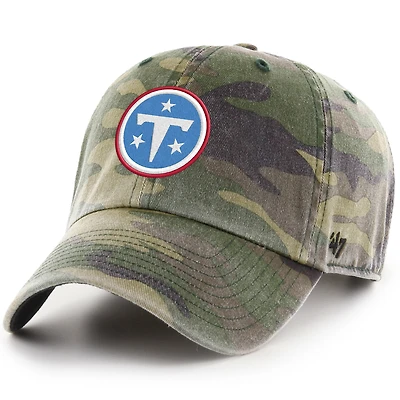 Men's '47  Camo Tennessee Titans  Clean Up Adjustable Hat