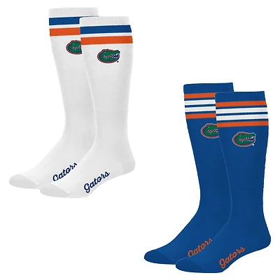 Women's PRO Compression Florida Gators Varsity Stripe Knee-High Compression Socks Two Pack
