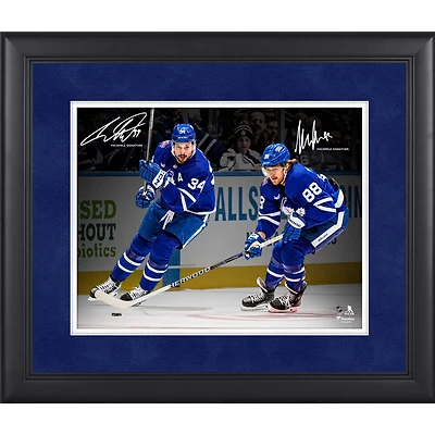 Auston Matthews & William Nylander Toronto Maple Leafs Facsimile Signature Framed 11" x 14" Spotlight Photograph
