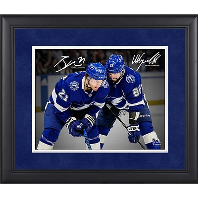 Nikita Kucherov & Brayden Point Tampa Bay Lightning Facsimile Signature Framed 11" x 14" Spotlight Photograph