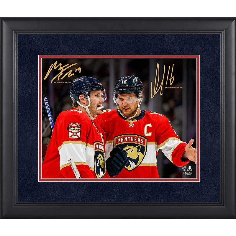 Aleksander Barkov & Matthew Tkachuk Florida Panthers Facsimile Signature Framed 11" x 14" Spotlight Photograph
