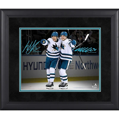 Macklin Celebrini & Will Smith San Jose Sharks Facsimile Signature Framed 11" x 14" Spotlight Photograph