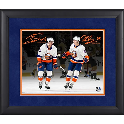 Matthew Schaefer & Mathew Barzal New York Islanders Facsimile Signature Framed 11" x 14" Spotlight Photograph