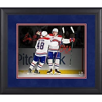 Cole Caufield & Lane Hutson Montreal Canadiens Facsimile Signature Framed 11" x 14" Spotlight Photograph