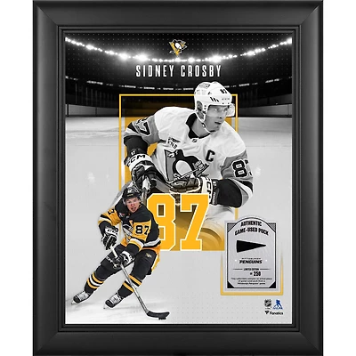 Sidney Crosby Pittsburgh Penguins Framed 11" x 14" Showcase Collage with a Piece of Game-Used Puck - Limited Edition of 250