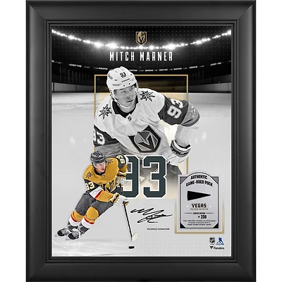 Mitch Marner Vegas Golden Knights Facsimile Signature Framed 11" x 14" Showcase Collage with a Piece of Game-Used Puck - Limited Edition of 250