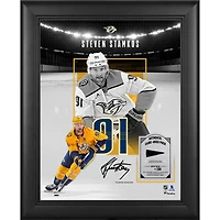 Steven Stamkos Nashville Predators Facsimile Signature Framed 11" x 14" Showcase Collage with a Piece of Game-Used Puck - Limited Edition of 250