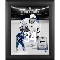 Auston Matthews Toronto Maple Leafs Facsimile Signature Framed 11" x 14" Showcase Collage with a Piece of Game-Used Puck - Limited Edition of 250