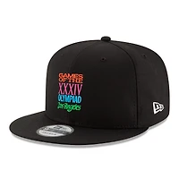 Men's New Era Black LA28 Superbloom Collection 9FIFTY Snapback Hat