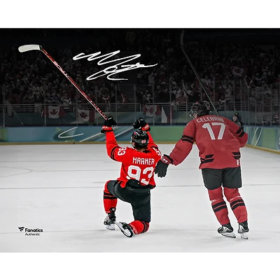 Mitch Marner Hockey Canada Autographed 8" x 10" 2026 Winter Olympics Quarterfinals OT GWG Photograph