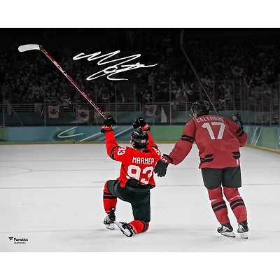 Mitch Marner Hockey Canada Autographed 16" x 20" 2026 Winter Olympics Quarterfinals OT GWG Photograph