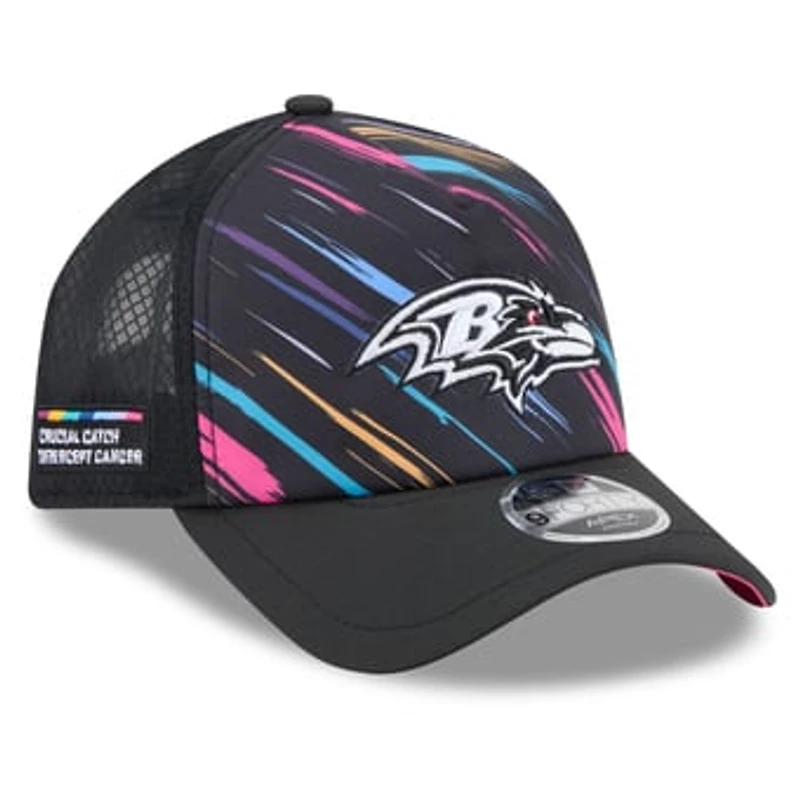 Men's New Era Black Baltimore Ravens 2026 NFL Crucial Catch 9FORTY Apex Adjustable Hat