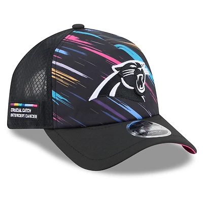 Men's New Era Black Carolina Panthers 2026 NFL Crucial Catch 9FORTY Apex Adjustable Hat