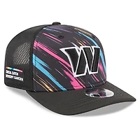 Men's New Era Black Washington Commanders 2026 NFL Crucial Catch 9SEVENTY Adjustable Trucker Hat