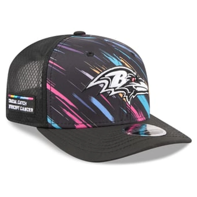 Men's New Era Black Baltimore Ravens 2026 NFL Crucial Catch 9SEVENTY Adjustable Trucker Hat