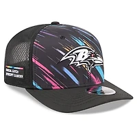 Men's New Era Black Baltimore Ravens 2026 NFL Crucial Catch 9SEVENTY Adjustable Trucker Hat
