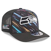 Men's New Era Black Seattle Seahawks 2026 NFL Crucial Catch 9SEVENTY Adjustable Trucker Hat