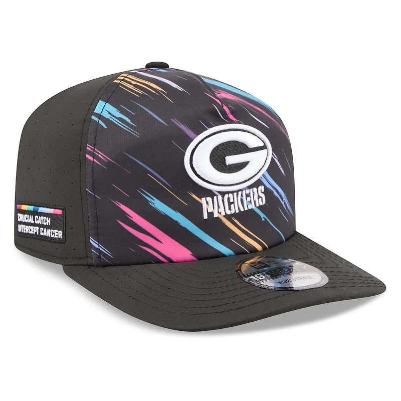 Men's New Era Black Green Bay Packers 2026 NFL Crucial Catch 19TWENTY Adjustable Hat