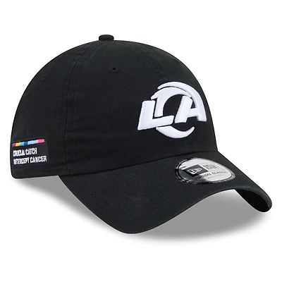 Men's New Era Black Los Angeles Rams 2026 NFL Crucial Catch Casual Classic Adjustable Hat