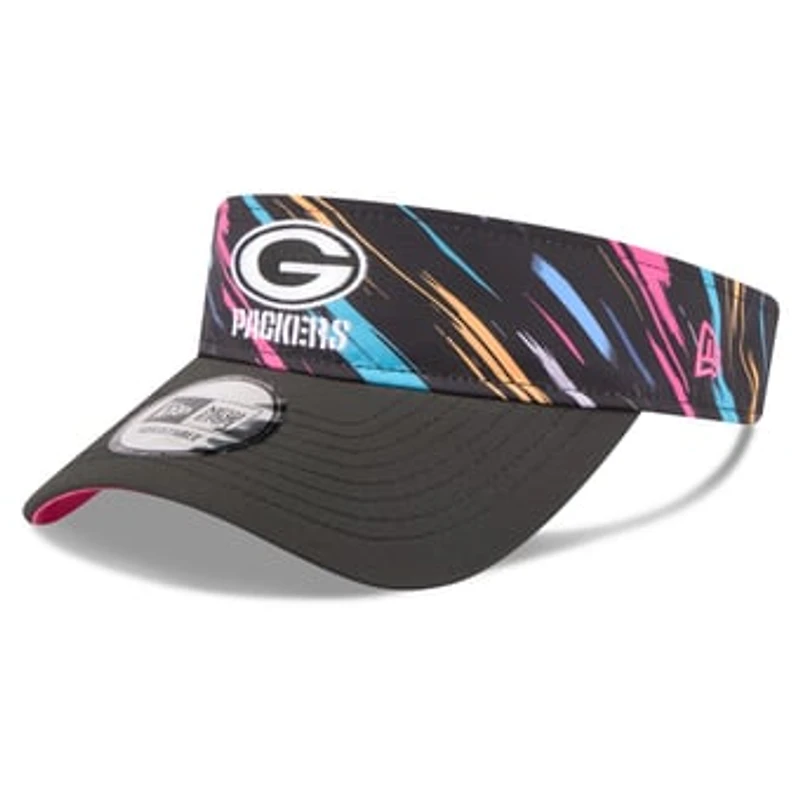 Men's New Era Black Green Bay Packers 2026 NFL Crucial Catch Adjustable Visor